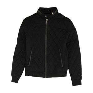 Zara Black Quilted Bomber Jacket